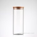 Capac din sticlă borosilicată de fag, recipient etanș transparent